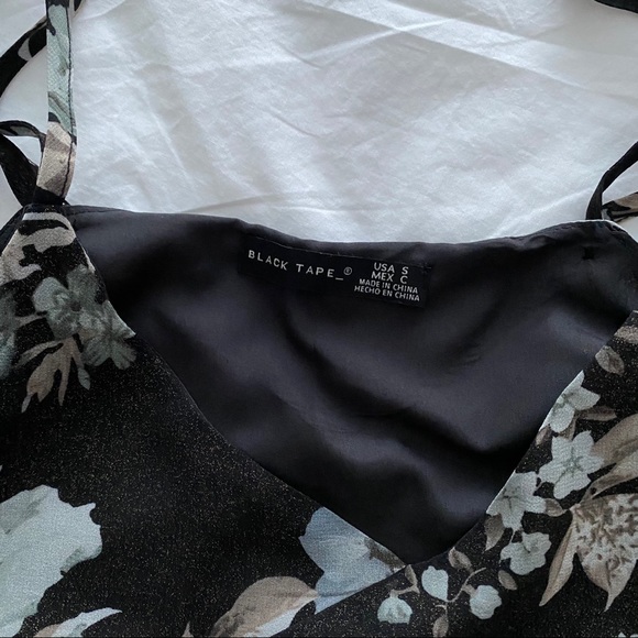 Black Tape Floral Slip Dress - Picture 5 of 9
